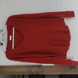 TNA waffle red long sleeve